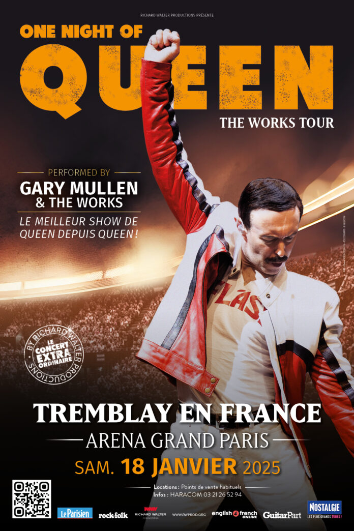 One Night of Queen revient en tournée et le 18/01/2025 à l'Arena Grand Paris à Tremblay